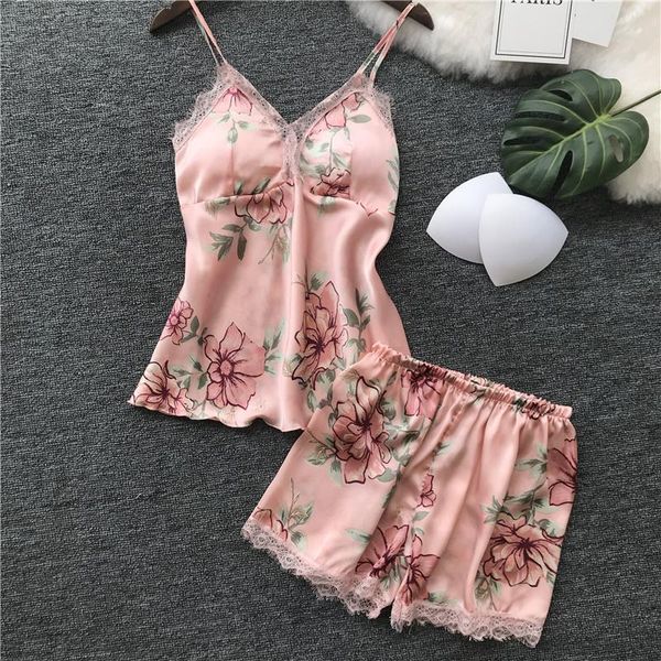 women's sleepwear summer nightgowns home clothes printed silk suspender shorts ice pajamas two piece set pyjamas for women pajama, Black;red
women's sleepwear summer nightgowns home clothes printed silk suspender shorts ice pajamas two piece set pyjamas for women pajama, Black;red