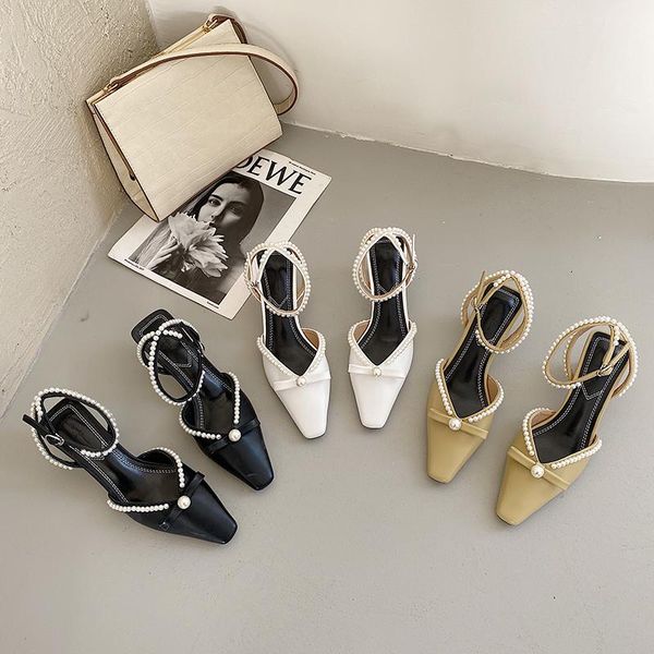 sandals elegant women bow pearl chain ankle strap fashion summer dress shoes thick high heels party wedding pumps white, Black
sandals elegant women bow pearl chain ankle strap fashion summer dress shoes thick high heels party wedding pumps white, Black