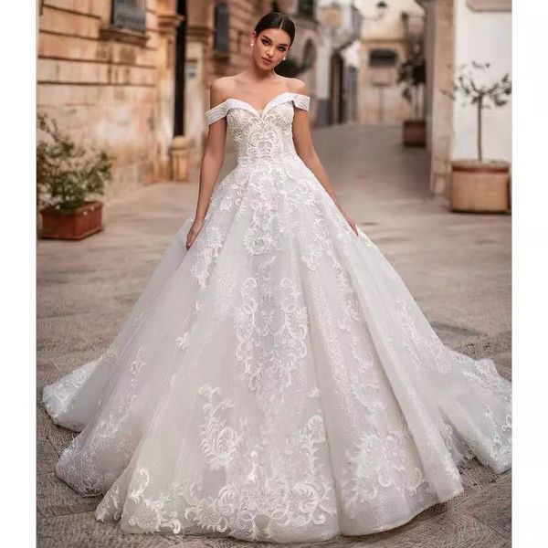 princess wedding dress 2021 glamorous v neck shining beading applique bride dresses lace up a-line bridal gowns vestido de noiva, White
princess wedding dress 2021 glamorous v neck shining beading applique bride dresses lace up a-line bridal gowns vestido de noiva, White