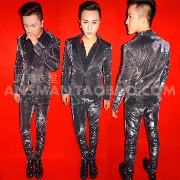 male singer fashion suit european and american personality symphony silver black costumes men's suits & blazers, White;black
male singer fashion suit european and american personality symphony silver black costumes men's suits & blazers, White;black