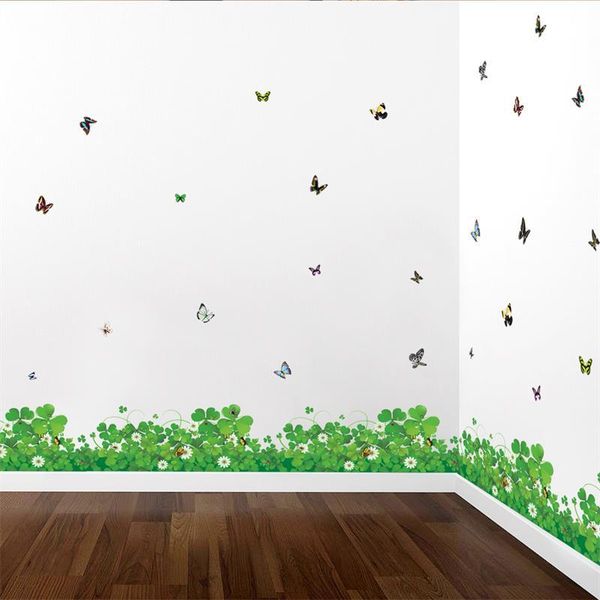 wall stickers romantic fresh clover sticker flower and butterfly skirting line home room wedding decals decoration waist wallpapers
wall stickers romantic fresh clover sticker flower and butterfly skirting line home room wedding decals decoration waist wallpapers