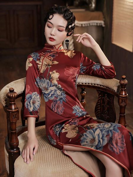 ethnic clothing oriental dress red printing cheongsam plus large size middlesleeve qipao cheongsams traditional dresses chinese
ethnic clothing oriental dress red printing cheongsam plus large size middlesleeve qipao cheongsams traditional dresses chinese