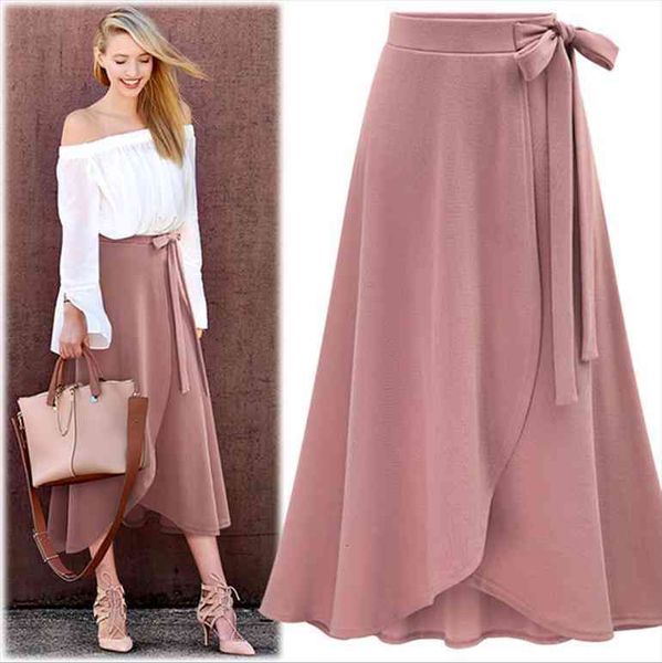 summer fashion casual women skirt high waist irregular bow tie slit europe and america large size long belt wholesale, Black
summer fashion casual women skirt high waist irregular bow tie slit europe and america large size long belt wholesale, Black