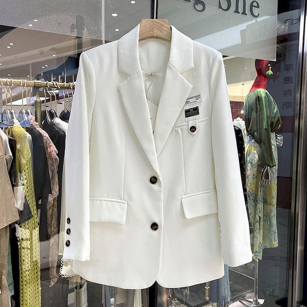 women's suits & blazers ceoped 2021 spring and autumn thin korean casual loose medium long term blazer jacket y2k streetwear, White;black
women's suits & blazers ceoped 2021 spring and autumn thin korean casual loose medium long term blazer jacket y2k streetwear, White;black