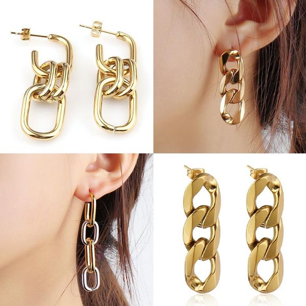 dangle & chandelier fashion stainless steel earring women unusual earrings drop 2021 trend long chain for jewelry gifts, Silver
dangle & chandelier fashion stainless steel earring women unusual earrings drop 2021 trend long chain for jewelry gifts, Silver