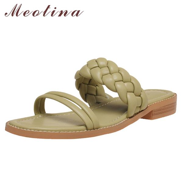 sandals meotina slippers women shoes flat slides narrow band round toe ladies footwear summer green white beach 2021, Black
sandals meotina slippers women shoes flat slides narrow band round toe ladies footwear summer green white beach 2021, Black