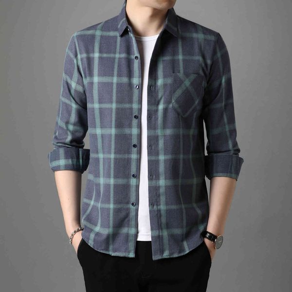 plaid shirt men's 2021 spring korean middle-aged long sleeve casual men's fashion trend single top, Black
plaid shirt men's 2021 spring korean middle-aged long sleeve casual men's fashion trend single top, Black