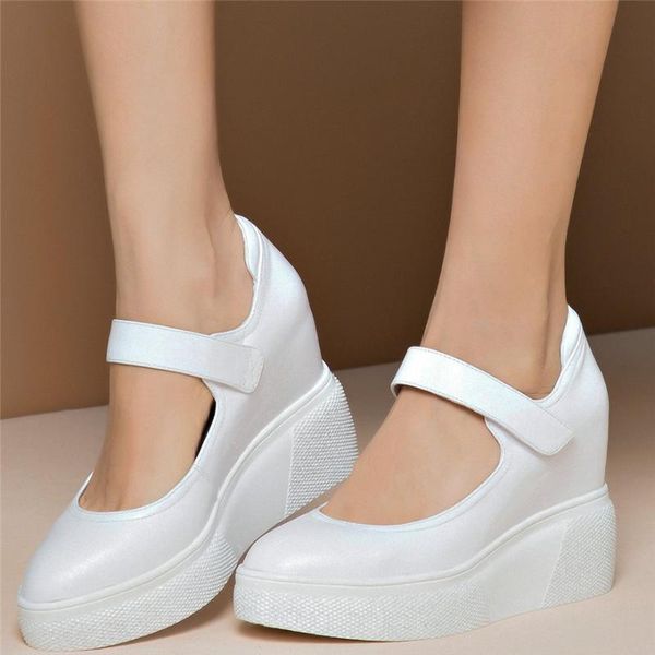 dress shoes platform mary janes women hook genuine leather wedges high heel pumps female pointed toe fashion sneakers casual, Black
dress shoes platform mary janes women hook genuine leather wedges high heel pumps female pointed toe fashion sneakers casual, Black