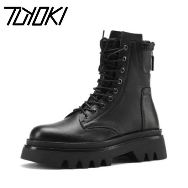 boots tuyoki real leather women ankle zipper fashion platform high heel winter shoes woman cross strap footwear size 35-39, Black
boots tuyoki real leather women ankle zipper fashion platform high heel winter shoes woman cross strap footwear size 35-39, Black