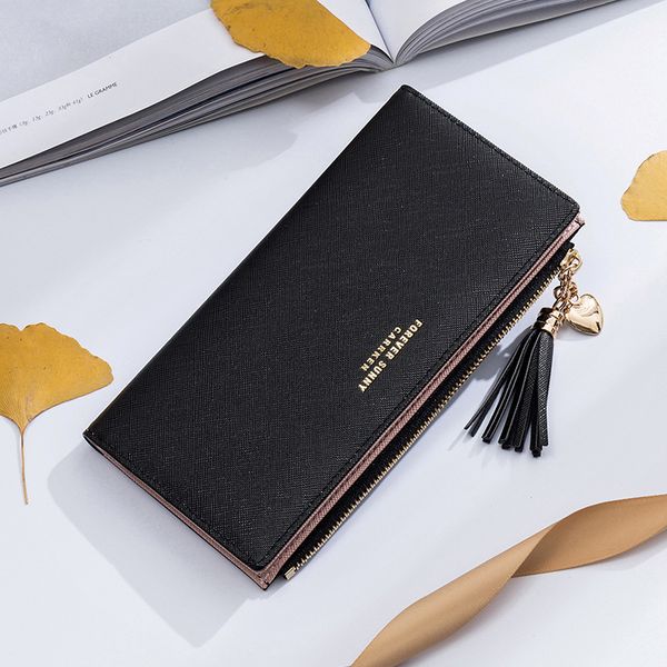 2022 tassel wallet women long cute wallet leather tassel women wallets zipper portefeuille female purse clutch cartera mujer, Red;black
2022 tassel wallet women long cute wallet leather tassel women wallets zipper portefeuille female purse clutch cartera mujer, Red;black
