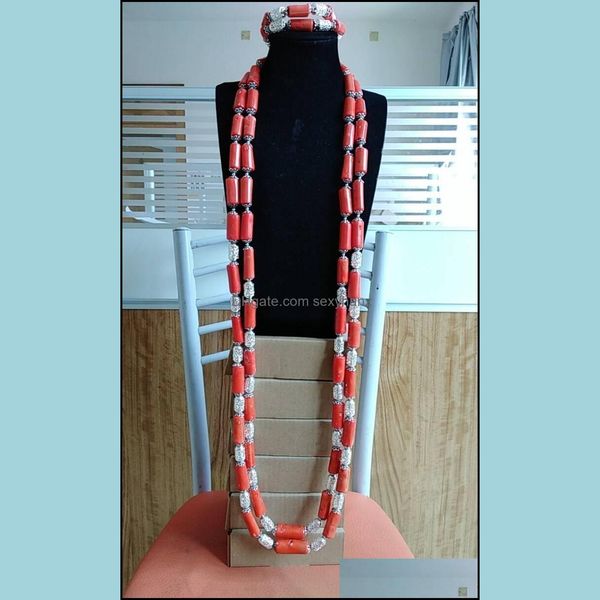 earrings & necklace dudo jewelry mens nature coral beads set with 2 pics bracelet nigerian wedding groom sets orange drop delivery 2021 wmwa, Silver
earrings & necklace dudo jewelry mens nature coral beads set with 2 pics bracelet nigerian wedding groom sets orange drop delivery 2021 wmwa, Silver