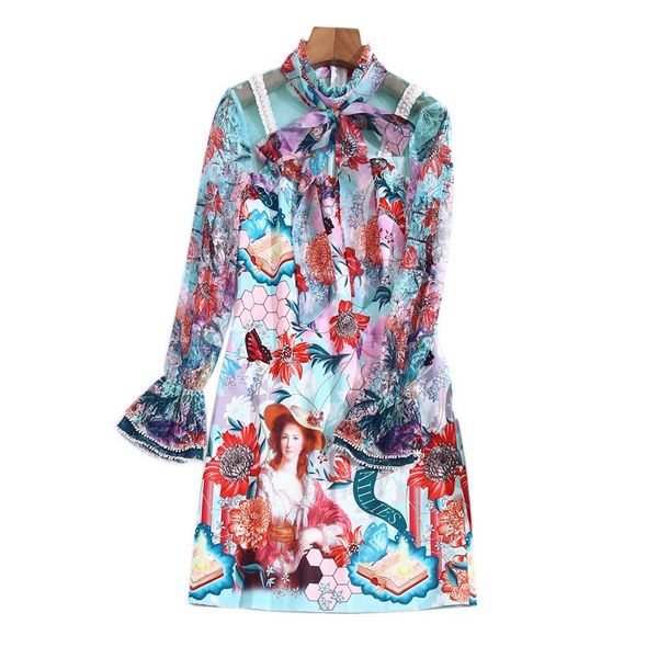 casual dresses runway fashion spring summer designer bow mesh patchwork party holiday print flared long sleeve mini women's dress, Black;gray
casual dresses runway fashion spring summer designer bow mesh patchwork party holiday print flared long sleeve mini women's dress, Black;gray