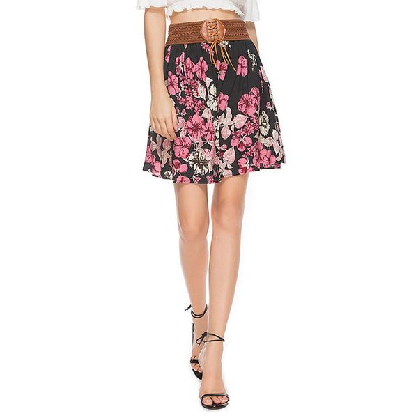 skirts leather strap waist short skirt 2021 summer women floral chiffon straps pleated feminine vintage lace-up, Black
skirts leather strap waist short skirt 2021 summer women floral chiffon straps pleated feminine vintage lace-up, Black