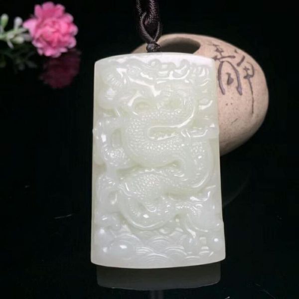 lockets h71#exquisite hetian yu dragon pendant, Silver
lockets h71#exquisite hetian yu dragon pendant, Silver