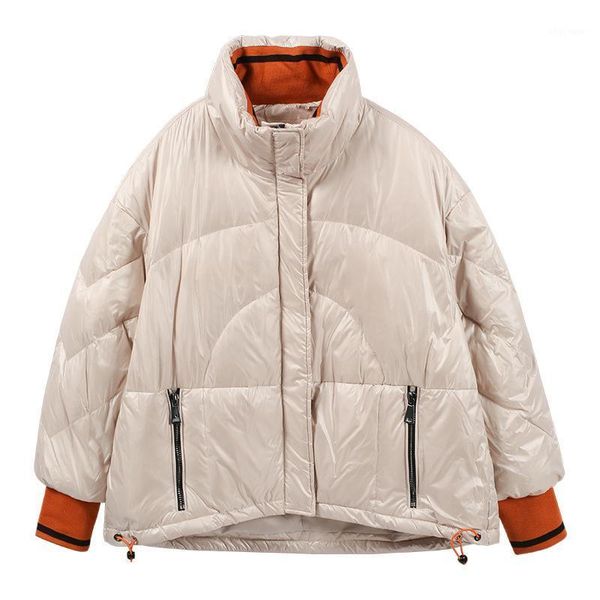 women's down & parkas winter 2021 stand-up collar contrast color jacket women short thick loose 90% white duck, Black
women's down & parkas winter 2021 stand-up collar contrast color jacket women short thick loose 90% white duck, Black