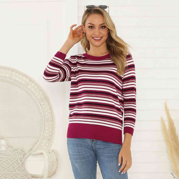 fashion sweater fine woolen autumn 2021 casual stripe contrast stitching pullover round neck slim fit women's t-shirt, White;black
fashion sweater fine woolen autumn 2021 casual stripe contrast stitching pullover round neck slim fit women's t-shirt, White;black