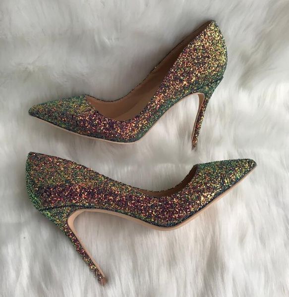 est glitter embellished high heel shoes 12cm thin heels woman shoe runway dress wedding, Black
est glitter embellished high heel shoes 12cm thin heels woman shoe runway dress wedding, Black
