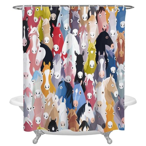 animal colorful horse shower curtain polyester fabric waterproof curtains modern bathroom
animal colorful horse shower curtain polyester fabric waterproof curtains modern bathroom