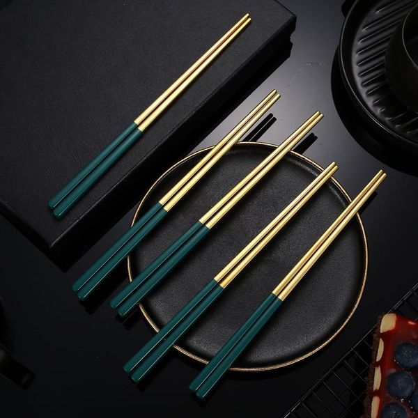 chopsticks 4 pairs japanese style stainless steel green gold tableware sushi sticks pizza noodle tool chinese set
chopsticks 4 pairs japanese style stainless steel green gold tableware sushi sticks pizza noodle tool chinese set