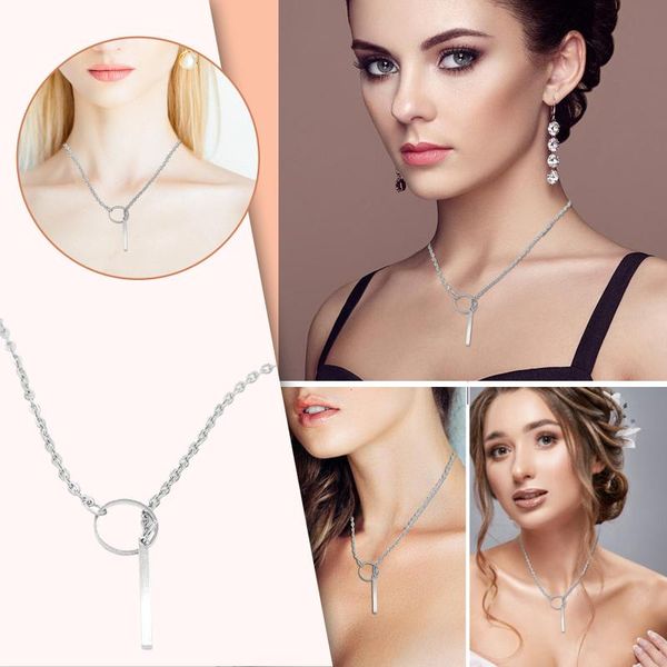 pendant necklaces women's irregular elongated personality necklace ladies 2pc golden and sliver fashion simple jewelry 21706, Silver
pendant necklaces women's irregular elongated personality necklace ladies 2pc golden and sliver fashion simple jewelry 21706, Silver