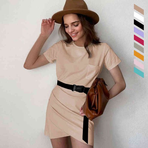 leisure a-line round neck dress short women's solid color dress with belt fashion style spring and summer homewear 210413, Black;gray
leisure a-line round neck dress short women's solid color dress with belt fashion style spring and summer homewear 210413, Black;gray
