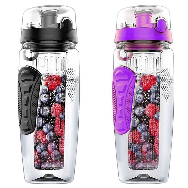 water bottle 2x 1000ml/32oz fruit infusing infuser plastic sports detox health black & purple
water bottle 2x 1000ml/32oz fruit infusing infuser plastic sports detox health black & purple