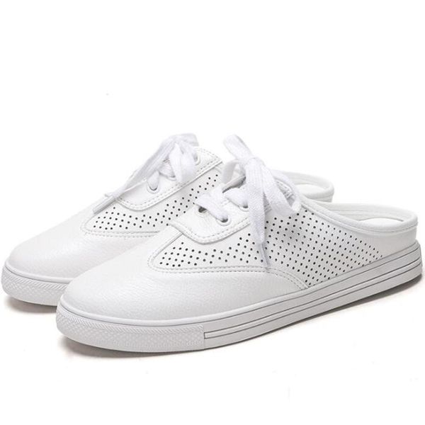 baotou half slippers for women slip-on lazy flat large size white shoes without heel women's zy410, Black
baotou half slippers for women slip-on lazy flat large size white shoes without heel women's zy410, Black