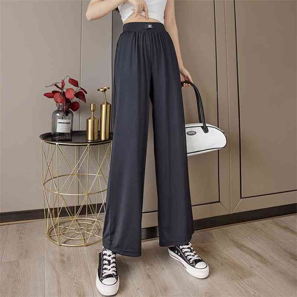 of high waist slim antistatic pants loose chic mop the floor thin wide leg casual women thin section 210507, Black;white
of high waist slim antistatic pants loose chic mop the floor thin wide leg casual women thin section 210507, Black;white