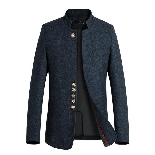 men's suits & blazers mrmt 2021 brand slim stand-up overcoat for male with a single row of multi-button outer wear garment, White;black
men's suits & blazers mrmt 2021 brand slim stand-up overcoat for male with a single row of multi-button outer wear garment, White;black