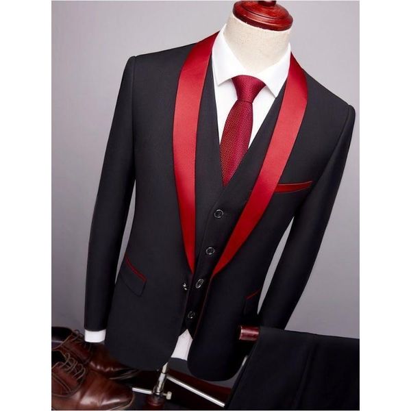men's suits & blazers mens red shawl collar suit for 2021 wedding custom made black smoking tuxedo jacket 3 piece set groom terno men, White;black
men's suits & blazers mens red shawl collar suit for 2021 wedding custom made black smoking tuxedo jacket 3 piece set groom terno men, White;black