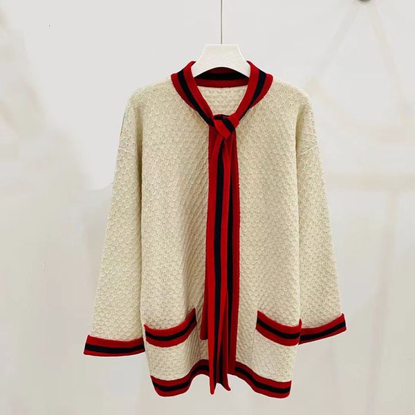 ivory 2021 autumn 100% wool long women's sweaters designer red black striped bow puff sleeves cardigans womens 72435, White;black
ivory 2021 autumn 100% wool long women's sweaters designer red black striped bow puff sleeves cardigans womens 72435, White;black
