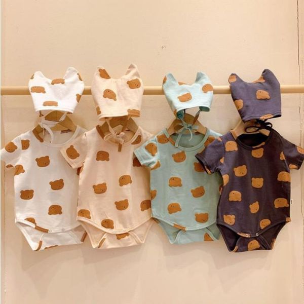 summer baby short sleeve clothes cute bear print boys bodysuit boy clothing girls jumpsuit with hat toddler outfits rompers, Blue
summer baby short sleeve clothes cute bear print boys bodysuit boy clothing girls jumpsuit with hat toddler outfits rompers, Blue