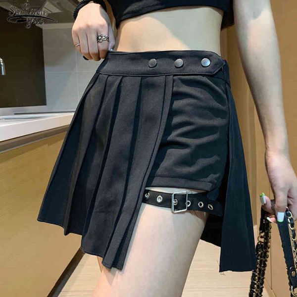 summer women skirt jupe streetwear black high waist pleated punk irregular girl's shorts faldas 9962 210508
summer women skirt jupe streetwear black high waist pleated punk irregular girl's shorts faldas 9962 210508
