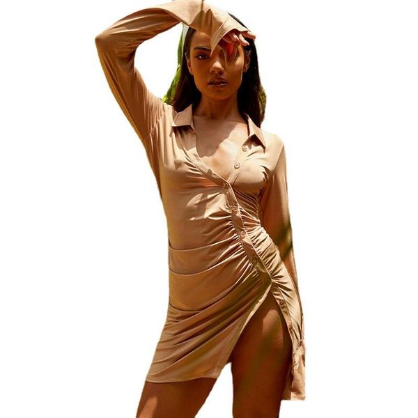 casual dresses shirt dress long sleeve women autumn fall clothes black button up mini ruched party night club 2021, Black;gray
casual dresses shirt dress long sleeve women autumn fall clothes black button up mini ruched party night club 2021, Black;gray