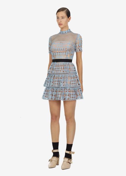 dresses summer self portrait women cake runway lace patchwork ruffles party vintage hollow out mini vestidos, Black;gray
dresses summer self portrait women cake runway lace patchwork ruffles party vintage hollow out mini vestidos, Black;gray