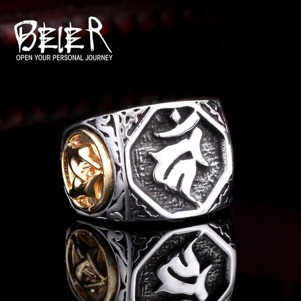 cluster rings beier store 316l stainless steel ring buddhism acalanatha for man titanium jewelry br8-167r, Golden;silver
cluster rings beier store 316l stainless steel ring buddhism acalanatha for man titanium jewelry br8-167r, Golden;silver
