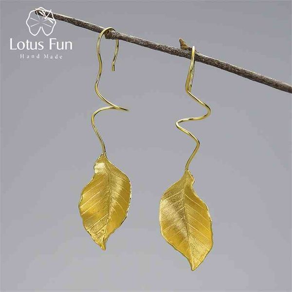lotus fun elegant autumn leaves dangle earrings real 925 sterling silver 18k gold for women gift handmade fine jewelry 210625, Golden;silver
lotus fun elegant autumn leaves dangle earrings real 925 sterling silver 18k gold for women gift handmade fine jewelry 210625, Golden;silver