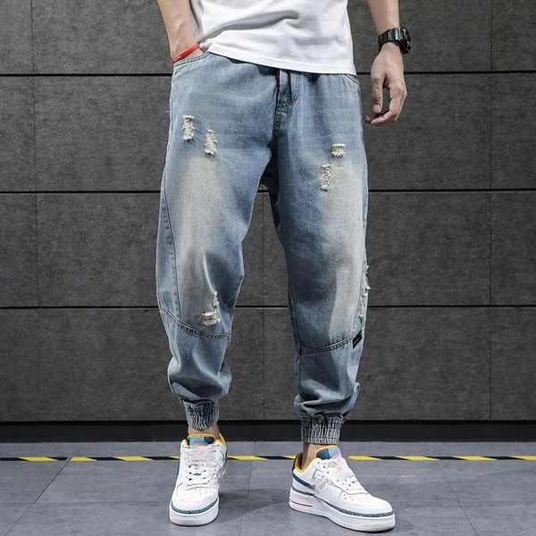 men's pants 2021 hip hop harem jeans men loose joggers denim casual sweatpants korea ankle length trousers streetwear, Black
men's pants 2021 hip hop harem jeans men loose joggers denim casual sweatpants korea ankle length trousers streetwear, Black