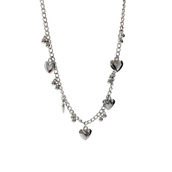 chokers potcet women's heart round bead necklace clavicle chain fashion hip hop niche personality party jewelry, Golden;silver
chokers potcet women's heart round bead necklace clavicle chain fashion hip hop niche personality party jewelry, Golden;silver