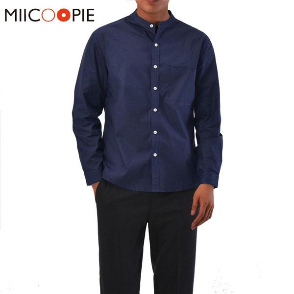 men's casual shirts stand collar one pocket button shirt blouse long sleeve slim camisas de hombre weeding party mens fashion, White;black
men's casual shirts stand collar one pocket button shirt blouse long sleeve slim camisas de hombre weeding party mens fashion, White;black