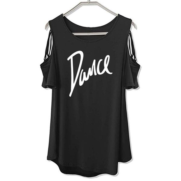 women t-shirt new fashion t shirt ladies casual letter dance t-shirt summer casual off shoulder hollow femme tee 210401, White
women t-shirt new fashion t shirt ladies casual letter dance t-shirt summer casual off shoulder hollow femme tee 210401, White