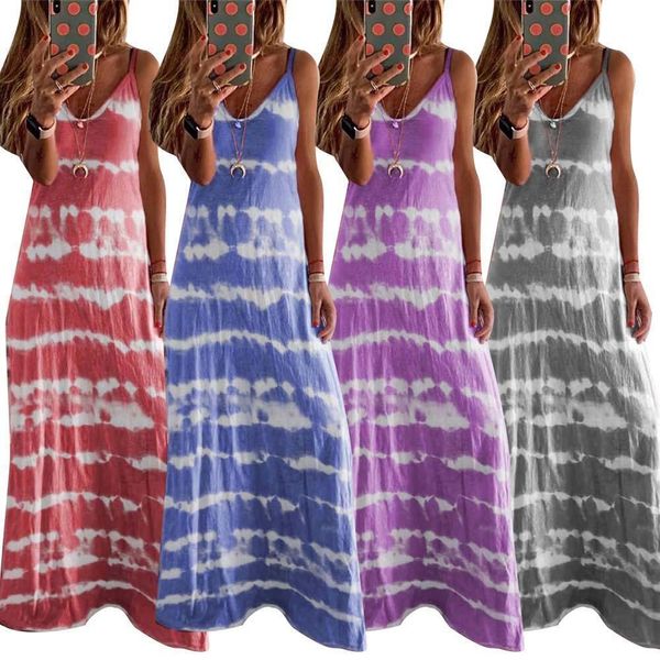 casual loose woman women dress v neck dye sleeveless summer long dresses beach maxi for vestidos, Black;gray
casual loose woman women dress v neck dye sleeveless summer long dresses beach maxi for vestidos, Black;gray