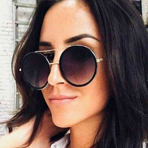 round two tone sunglasses for ladies classy fashion sun glasses stylish designer brand eyewear, White;black
round two tone sunglasses for ladies classy fashion sun glasses stylish designer brand eyewear, White;black