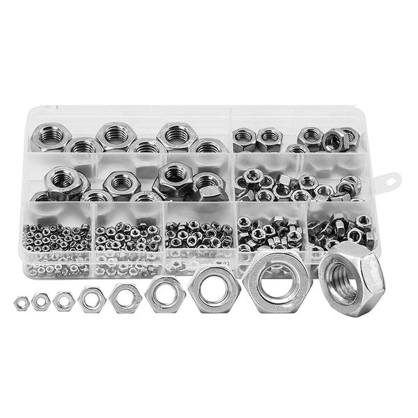 hand tools 326pcs hex hexagon nuts thin assortment kit m2 m2.5 m3 m4 m5 m6 m8 m10 m12 stainless steel metric set
hand tools 326pcs hex hexagon nuts thin assortment kit m2 m2.5 m3 m4 m5 m6 m8 m10 m12 stainless steel metric set