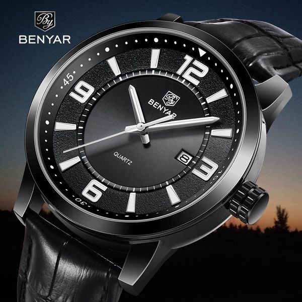 wristwatches waterproof quartz movement wrist watch casual luminous hands sports men 2021 brand mens watches benyar reloj hombre, Slivery;brown
wristwatches waterproof quartz movement wrist watch casual luminous hands sports men 2021 brand mens watches benyar reloj hombre, Slivery;brown