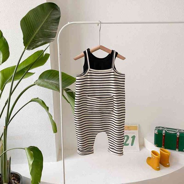 kids overalls girl striped jumpsuit summer children casual fashion clothes toddler loose vest baby boy footless rompers, Blue
kids overalls girl striped jumpsuit summer children casual fashion clothes toddler loose vest baby boy footless rompers, Blue