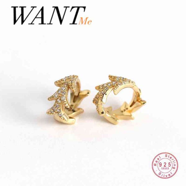 wantme genuine 925 sterling silver luxury pave zircon geometric leaf ear buckle for women stud earrings diy jewelry accessories, Golden
wantme genuine 925 sterling silver luxury pave zircon geometric leaf ear buckle for women stud earrings diy jewelry accessories, Golden