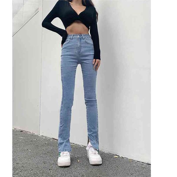 women jeans denim high street button up zipper pocket blue split casual waist running ladies trousers 210522
women jeans denim high street button up zipper pocket blue split casual waist running ladies trousers 210522