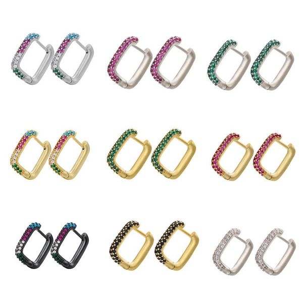 hoop & huggie 925 sterling silver zircon colorful charm earring for women party wedding fashion jewelry eh257, Golden;silver 
hoop & huggie 925 sterling silver zircon colorful charm earring for women party wedding fashion jewelry eh257, Golden;silver