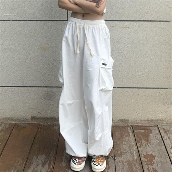 korean style streetwear white cargo women pants hippie oversize pockets black jogging loose wide leg trousers for female, Black;white
korean style streetwear white cargo women pants hippie oversize pockets black jogging loose wide leg trousers for female, Black;white